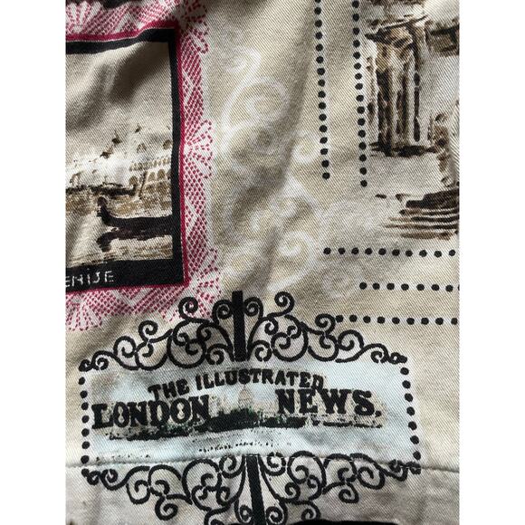 Units Geometric Postcard Novelty Art Print Jacket Unisex Size Large Cotton - Picture 7 of 9